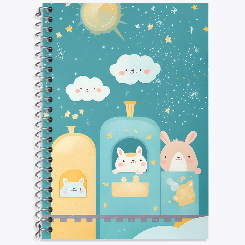 دفتر لغت 50 برگ خندالو طرح قطار حیوانات کد N6921