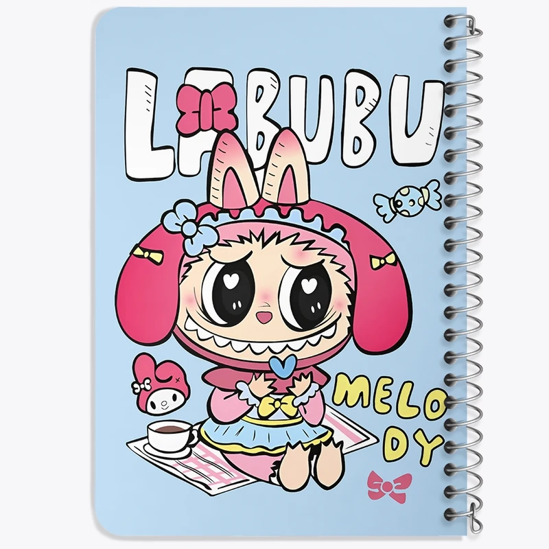 دفتر یادداشت 50 برگ خندالو طرح عروسک لبوبو (Labubu) کد N9628