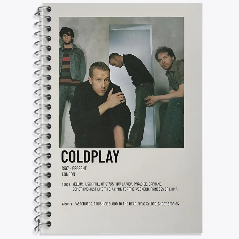 دفتر لغت 50 برگ خندالو طرح کلد پلی (Coldplay) کد F13464