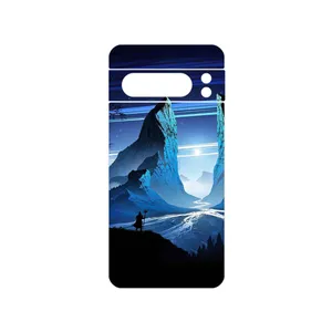 MAHOOT Blue Mountains Digital Art Cover Sticker for Google Pixel 8 Pro