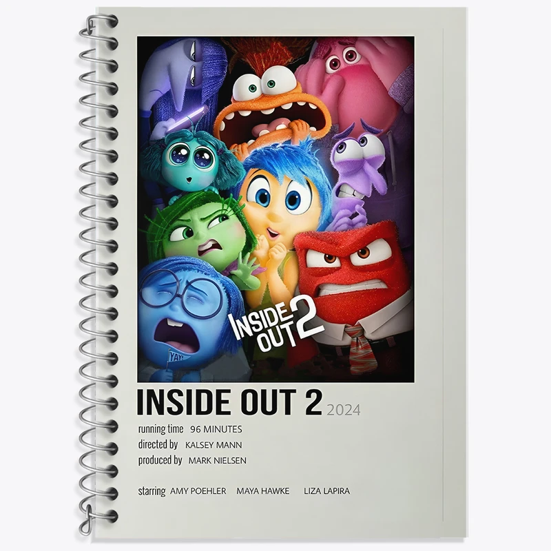 دفتر زبان 50 برگ خندالو مدل دو خط طرح اینساید اوت (Inside Out) کد F13267