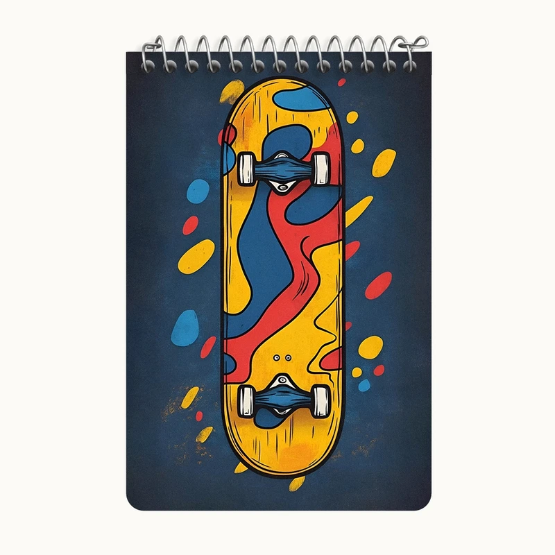 دفتر یادداشت 50 برگ خندالو طرح اسکیت برد کد F10628