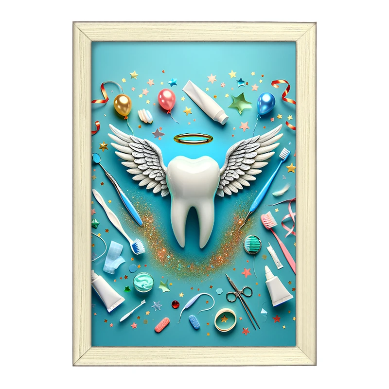 تابلو خندالو طرح دندان و دندان پزشکی کودکانه کد F9820