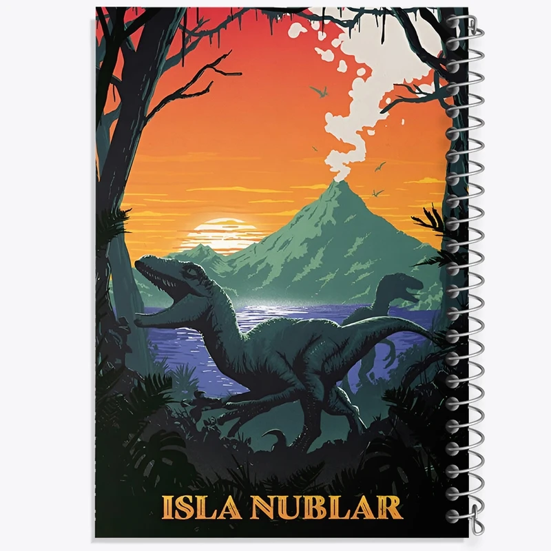 دفتر ژورنال نویسی 50 برگ خندالو مدل نقطه ای طرح دایناسور (Dino) کد F13770