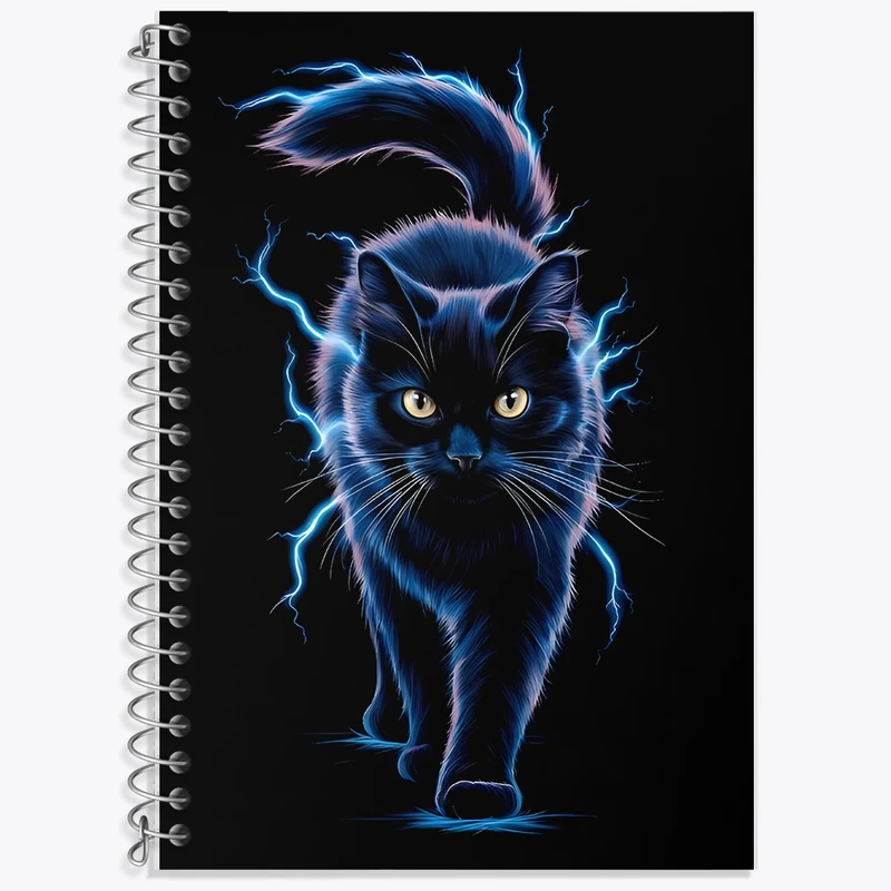 دفتر زبان 50 برگ خندالو مدل سه خط طرح گربه کد F9127