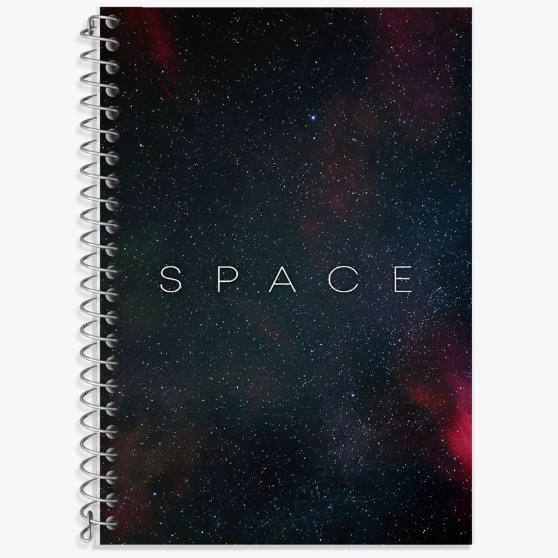 دفتر زبان 50 برگ خندالو مدل سه خط طرح فضا (Space) کد F10811