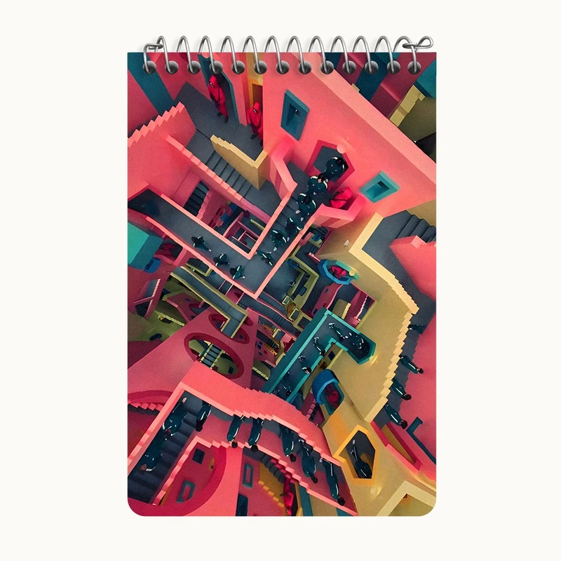 دفتر یادداشت 50 برگ خندالو طرح بازی مرکب (Squid Game) کد F11870