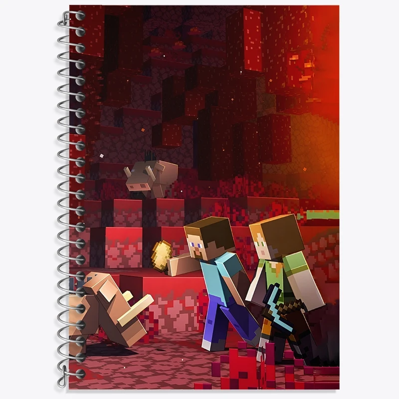 دفتر لغت 50 برگ خندالو طرح ماینکرافت (Minecraft) کد F3509