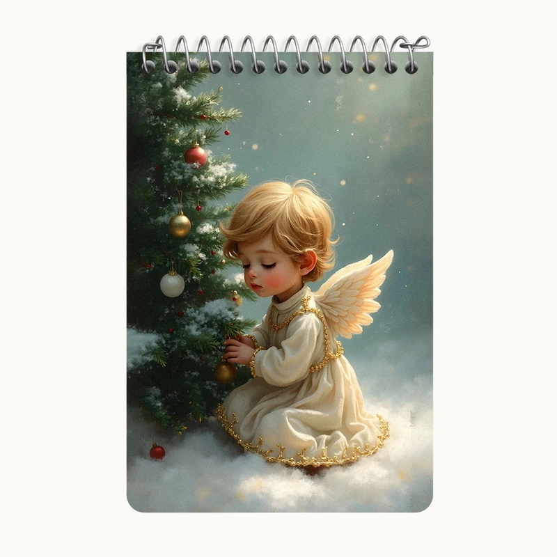 دفتر یادداشت 50 برگ خندالو طرح فرشته ی کیوت کد F8263