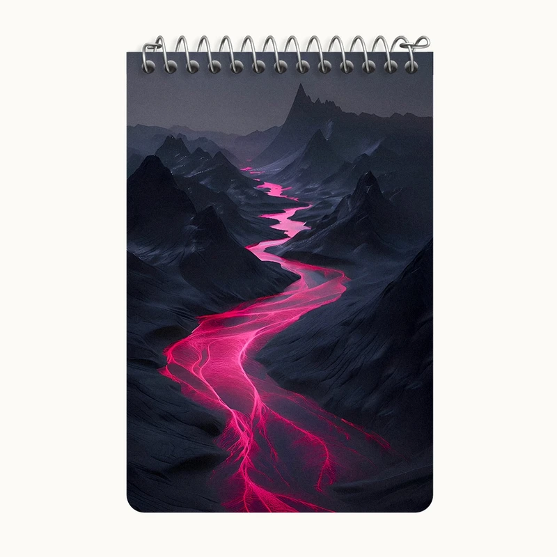 دفتر یادداشت 50 برگ خندالو طرح مذاب آتشفشان کد F8296