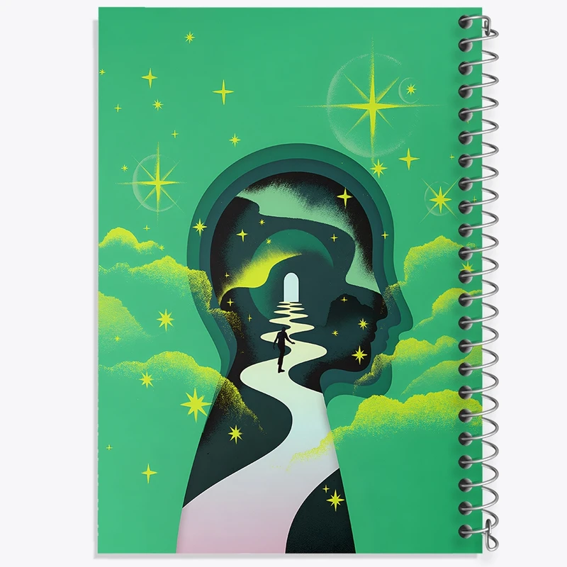 دفتر شطرنجی 50 برگ خندالو طرح دورن آدم کد F8926