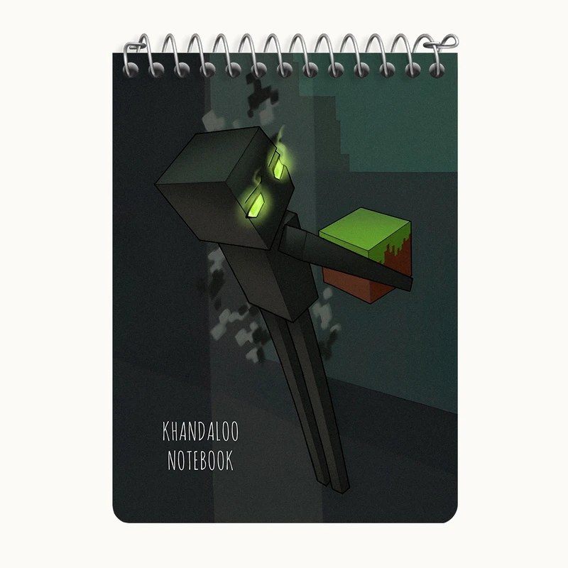 دفتر یادداشت 50 برگ خندالو طرح بازی ماینکرافت (Minecraft) کد N8720