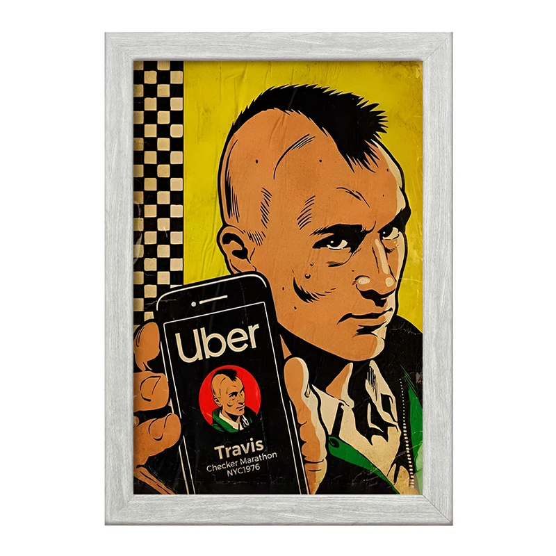 تابلو خندالو طرح راننده تاکسی (Uber) کد F13544