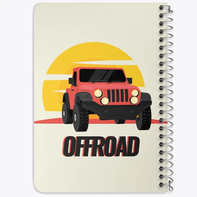 دفتر یادداشت 50 برگ خندالو طرح آفرود Off Road کد 26299