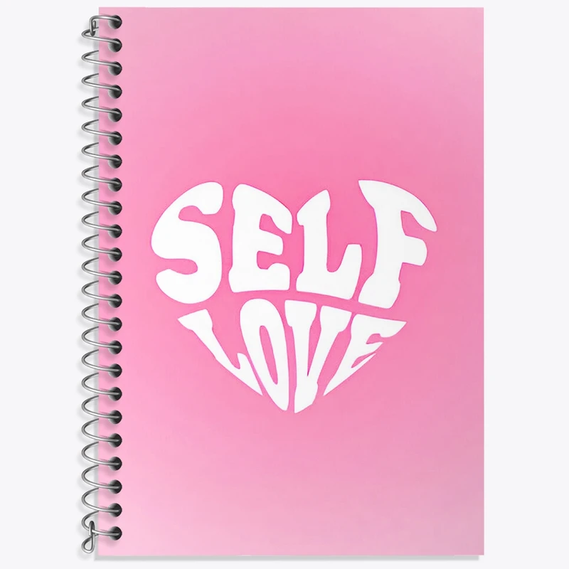 دفتر زبان 50 برگ خندالو مدل سه خط طرح Self Love کد F3845