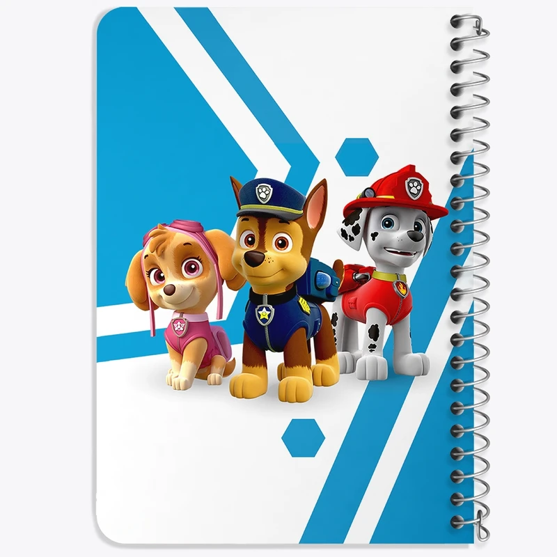 دفتر یادداشت 50 برگ خندالو طرح چیس و مارشال و اسکای سگ های نگهبان Paw Patrol کد 12583