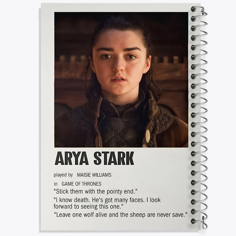 دفتر شطرنجی 50 برگ خندالو طرح آریا استارک (Arya Stark) کد F13410
