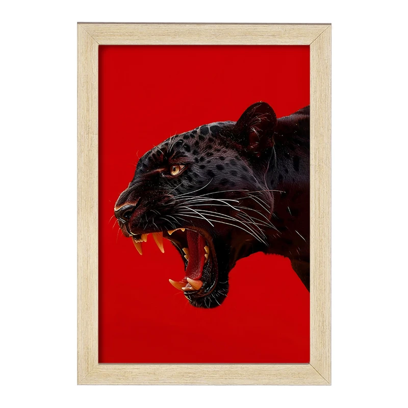 تابلو خندالو طرح پلنگ سیاه کد F13639