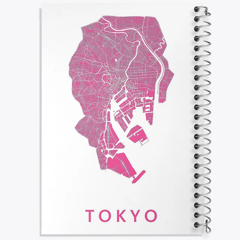 دفتر مشق 50 برگ خندالو طرح نقشه توکیو کد F11962