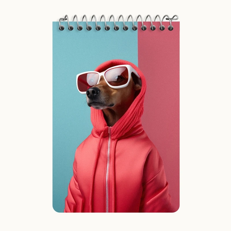 دفتر یادداشت 50 برگ خندالو طرح سگ بامزه کد F3016