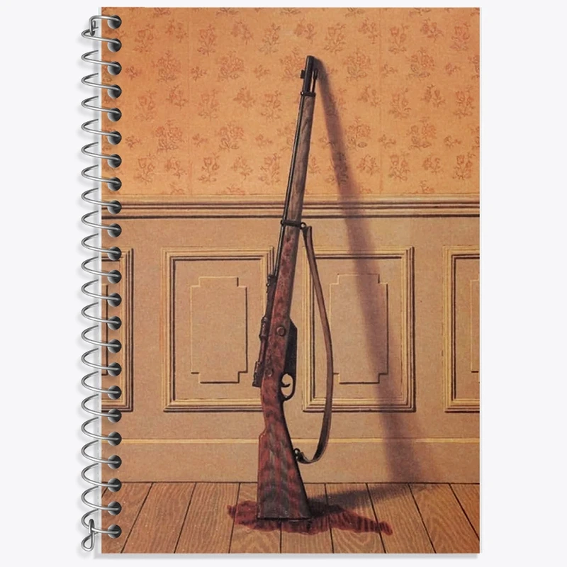 دفتر لغت 50 برگ خندالو طرح نقاشی بازمانده اثر رنه ماگریت کد F12444