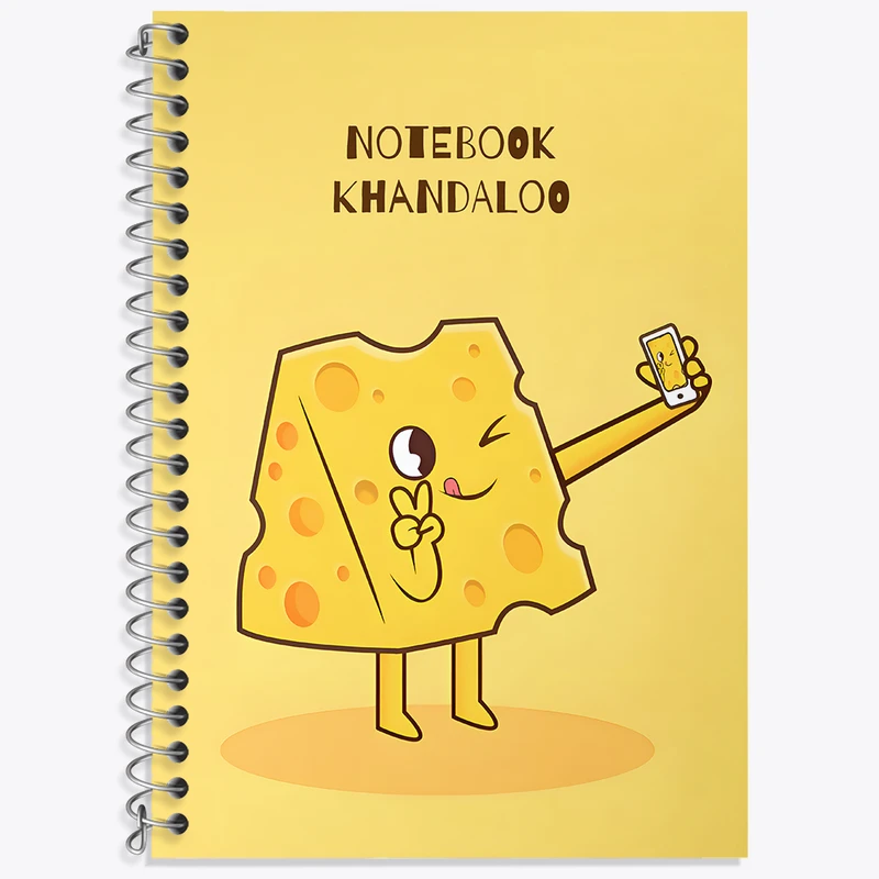 دفتر زبان دوخط 50 برگ خندالو طرح پنیر بامزه کد N7171