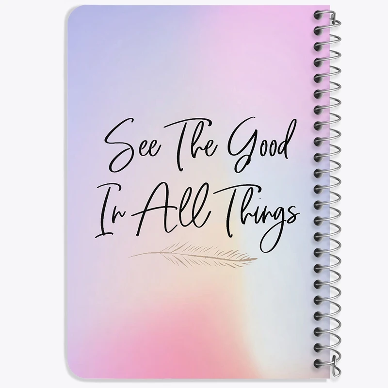 دفتر یادداشت 50 برگ خندالو طرح See The Good In All Things کد F11437