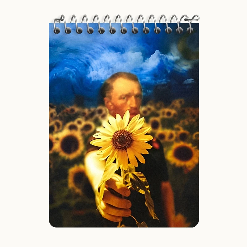 دفتر یادداشت 50 برگ خندالو طرح ونسان ونگوگ کد N4163