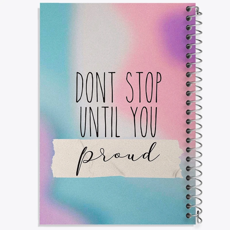دفتر طراحی 50 برگ خندالو طرح Don’t Stop Until You Psoud کد F11504