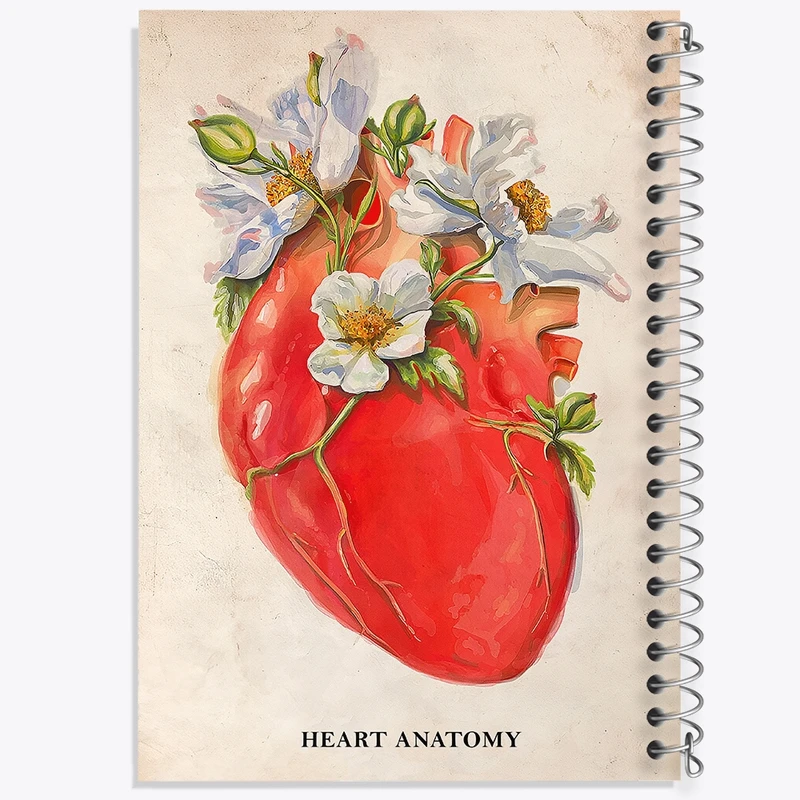 دفتر لیست خرید 50 برگ خندالو طرح آناتومی قلب (Heart Anatomy) کد F14006