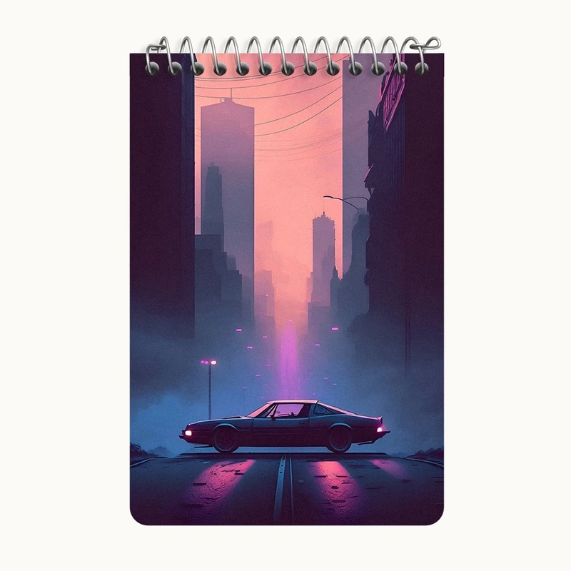 دفتر یادداشت 50 برگ خندالو طرح ماشین کلاسیک کد F10636