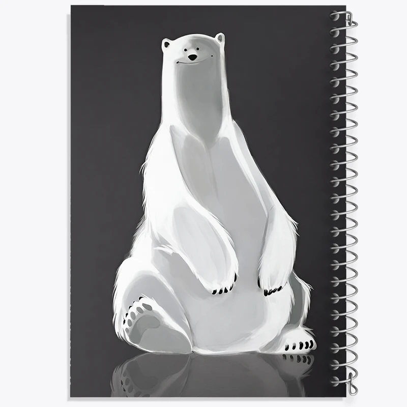 دفتر شطرنجی 50 برگ خندالو طرح خرس قطبی کیوت کد N7462