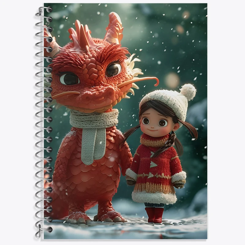 دفتر نت موسیقی 50 برگ خندالو طرح دختر و اژدها کد F8712