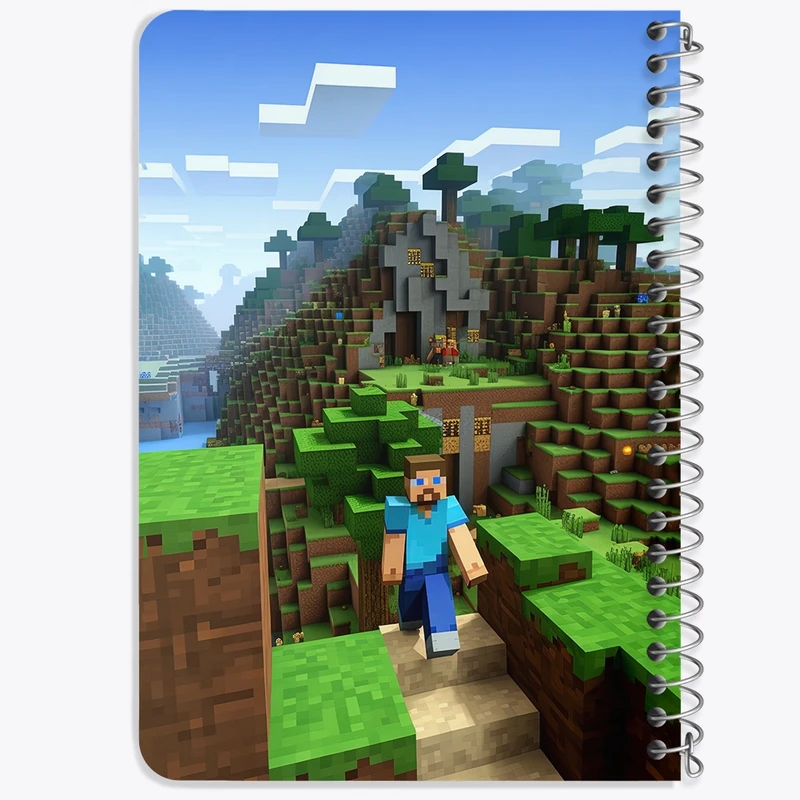 دفتر یادداشت 50 برگ خندالو طرح ماینکرافت (Minecraft) کد F2097