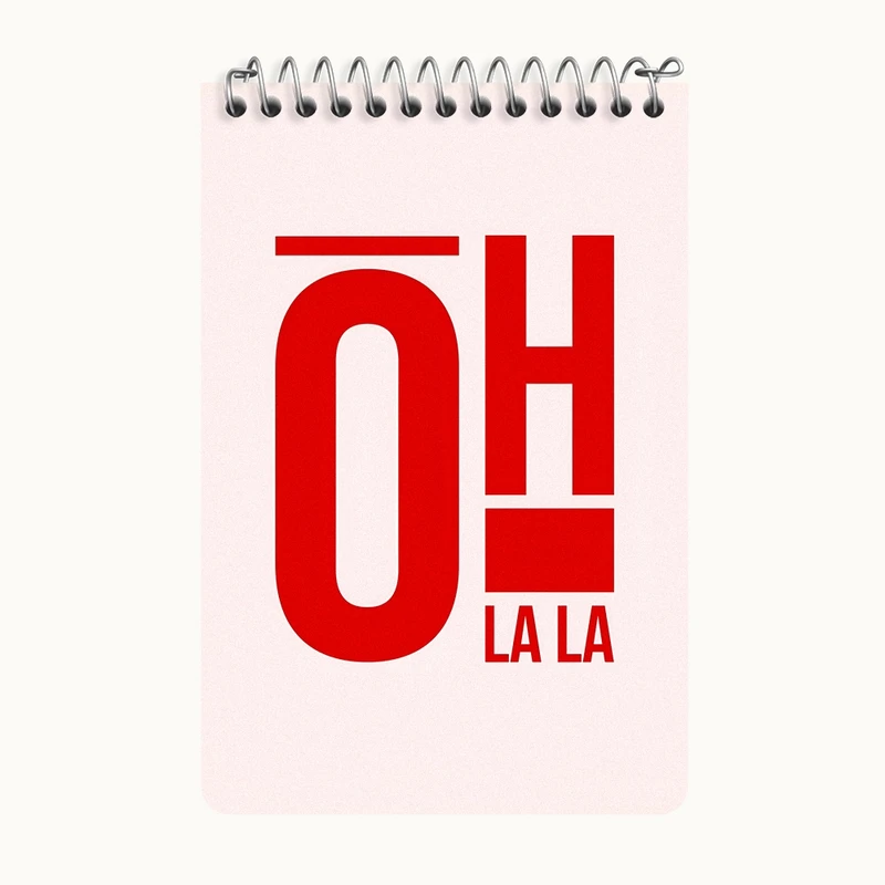 دفتر یادداشت 50 برگ خندالو طرح Oh La La کد F6403