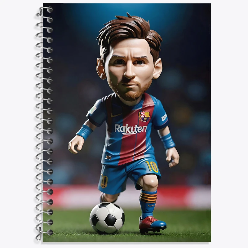 دفتر زبان 50 برگ خندالو مدل دو خط طرح لیونل مسی کد F5000