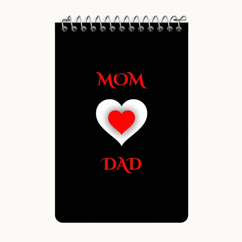 دفتر یادداشت 50 برگ خندالو طرح مادر و پدر کد F4920