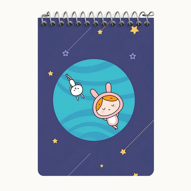 دفتر یادداشت 50 برگ خندالو طرح دخترانه فانتزی کد N7369