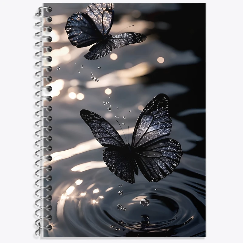 دفتر زبان 50 برگ خندالو مدل سه خط طرح پروانه کد F11642