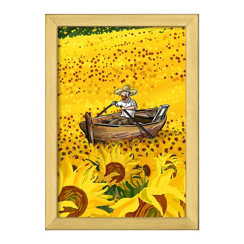 تابلو خندالو طرح ونسان ونگوگ کد F5077