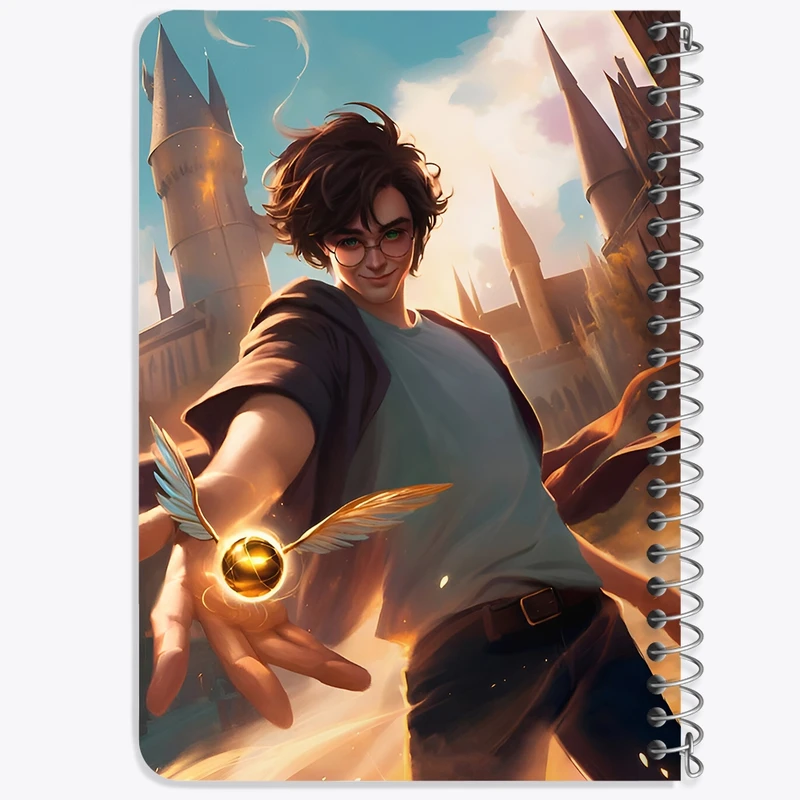 دفتر یادداشت 50 برگ خندالو طرح هری پاتر (Harry Potter) کد F7210