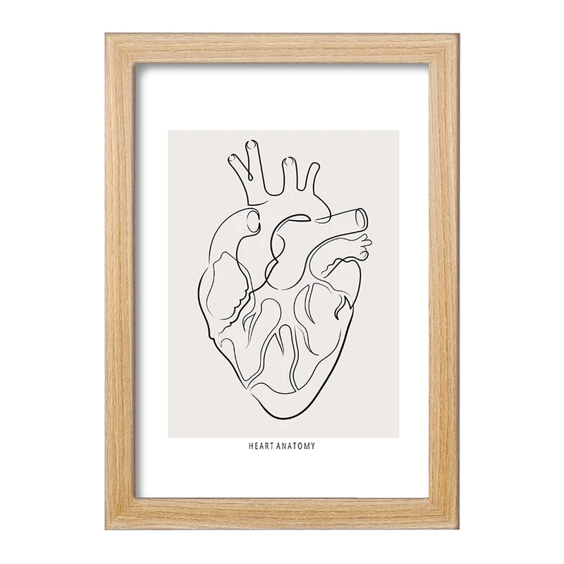 تابلو خندالو طرح آناتومی قلب (Heart Anatomy) کد F13896