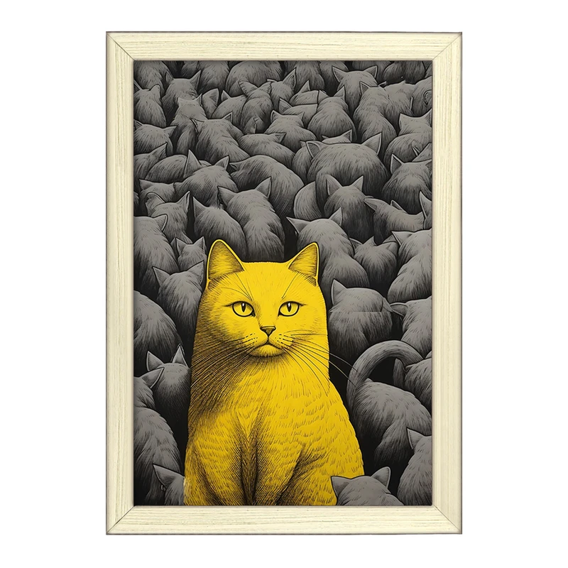 تابلو خندالو طرح گربه (Cat) کد F2891