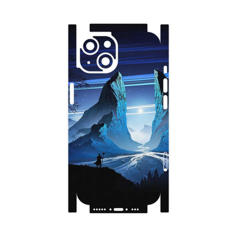 برچسب پوششی ماهوت مدل Blue Mountains Digital Art-FullSkin مناسب برای گوشی موبایل اپل iPhone 14