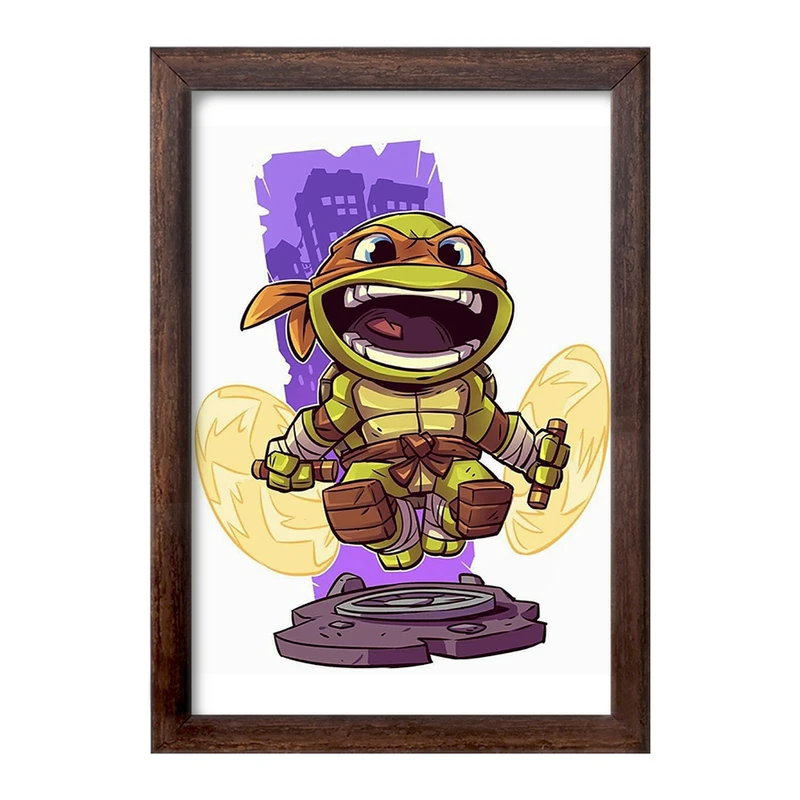 تابلو خندالو طرح مایکل آنجلو لاکپشت های نینجا  کد 13207