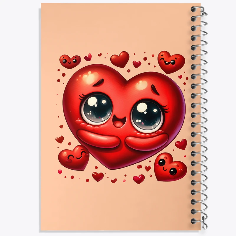 دفتر نقاشی 50 برگ خندالو طرح قلب کیوت کد N6683