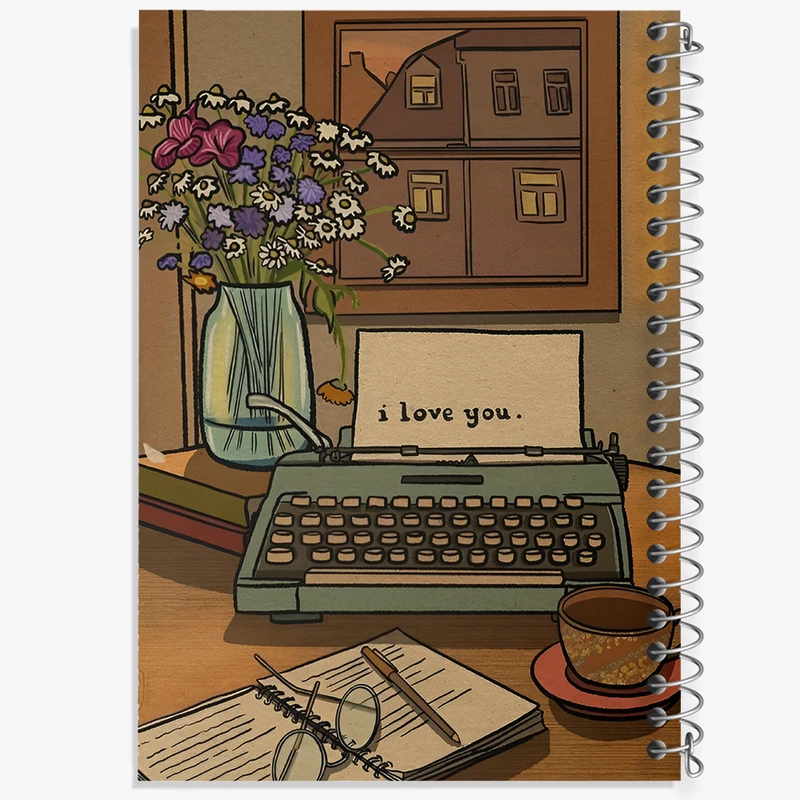 دفتر مشق 50 برگ خندالو طرح I Love You کد F10722