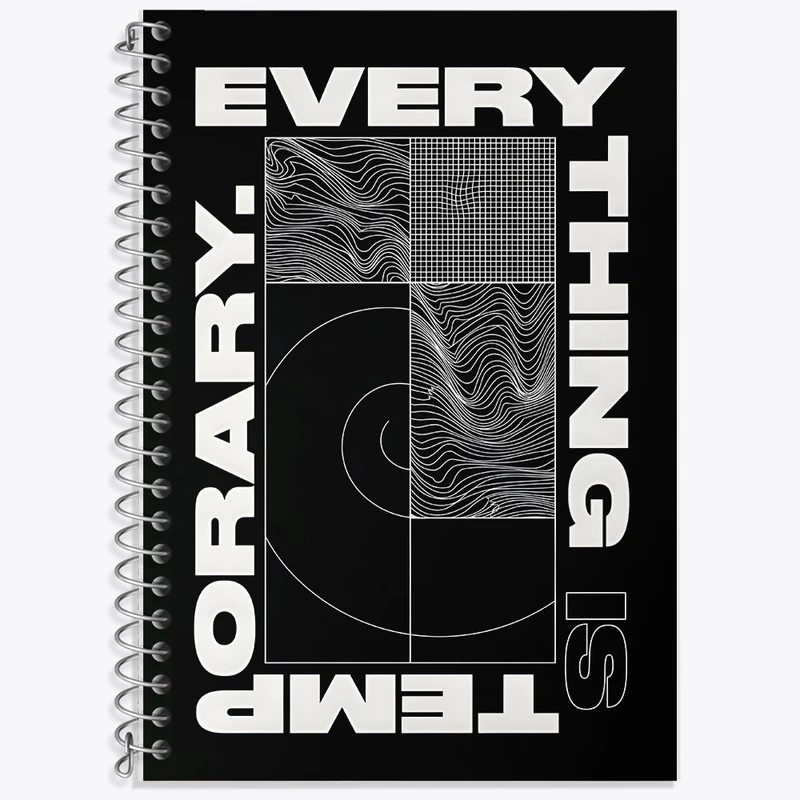 دفتر لغت 50 برگ خندالو طرح Every Thing Is Temporary کد F10656