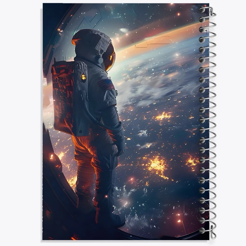 دفتر طراحی 50 برگ خندالو طرح فضانورد کد F8516