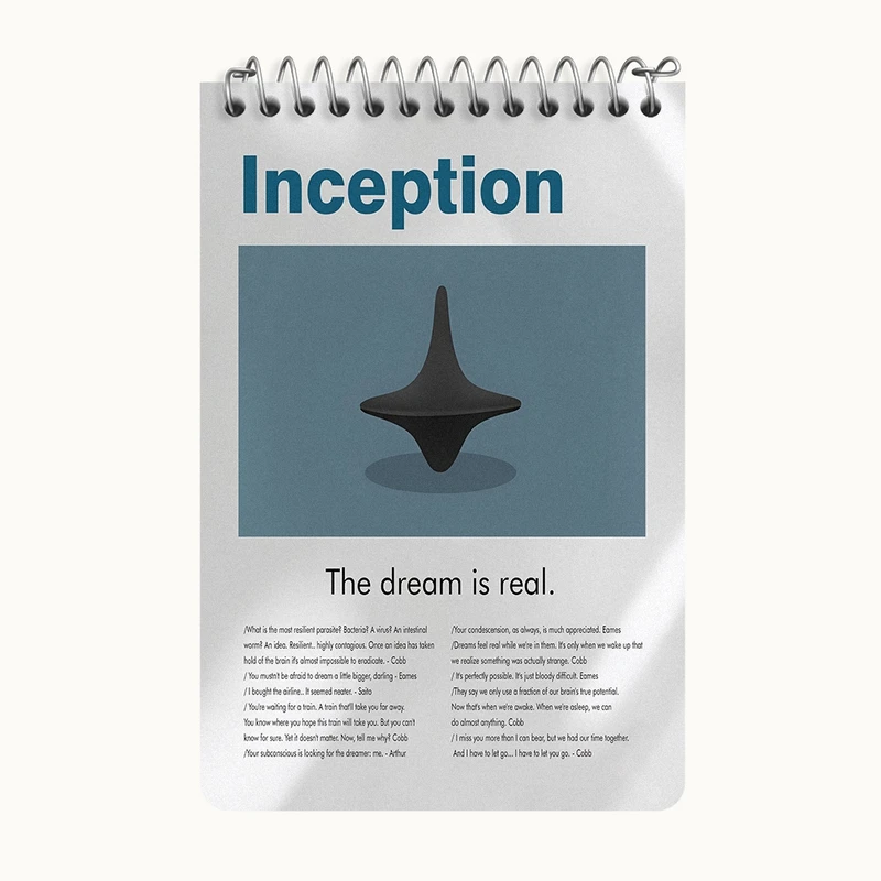دفتر یادداشت 50 برگ خندالو طرح تلقین (Inception) کد F13851